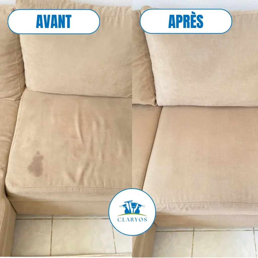 Nettoyage de canapé à Chartres par CLARYOS