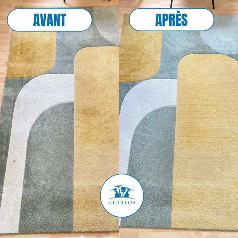 avant après nettoyage d'un tapis à chartres